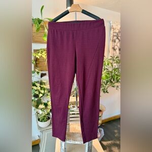 Simply Vera Vera Wang Deep Red Burgundy Ponte Pants Large